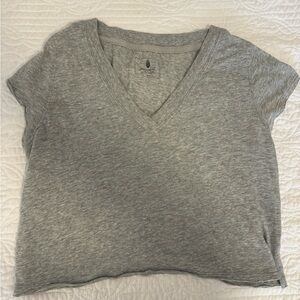 FP movement Gray V-Neck Women's Top